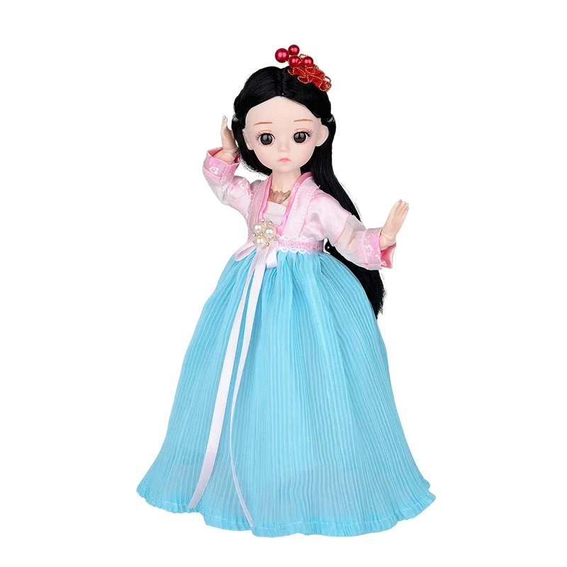 Muñeca Bjd que cambia de ropa, falda de repuesto de muñeca de 30cm, conjunto de princesa Hanfu, juguete de regalo para niños y niñas, 1/6