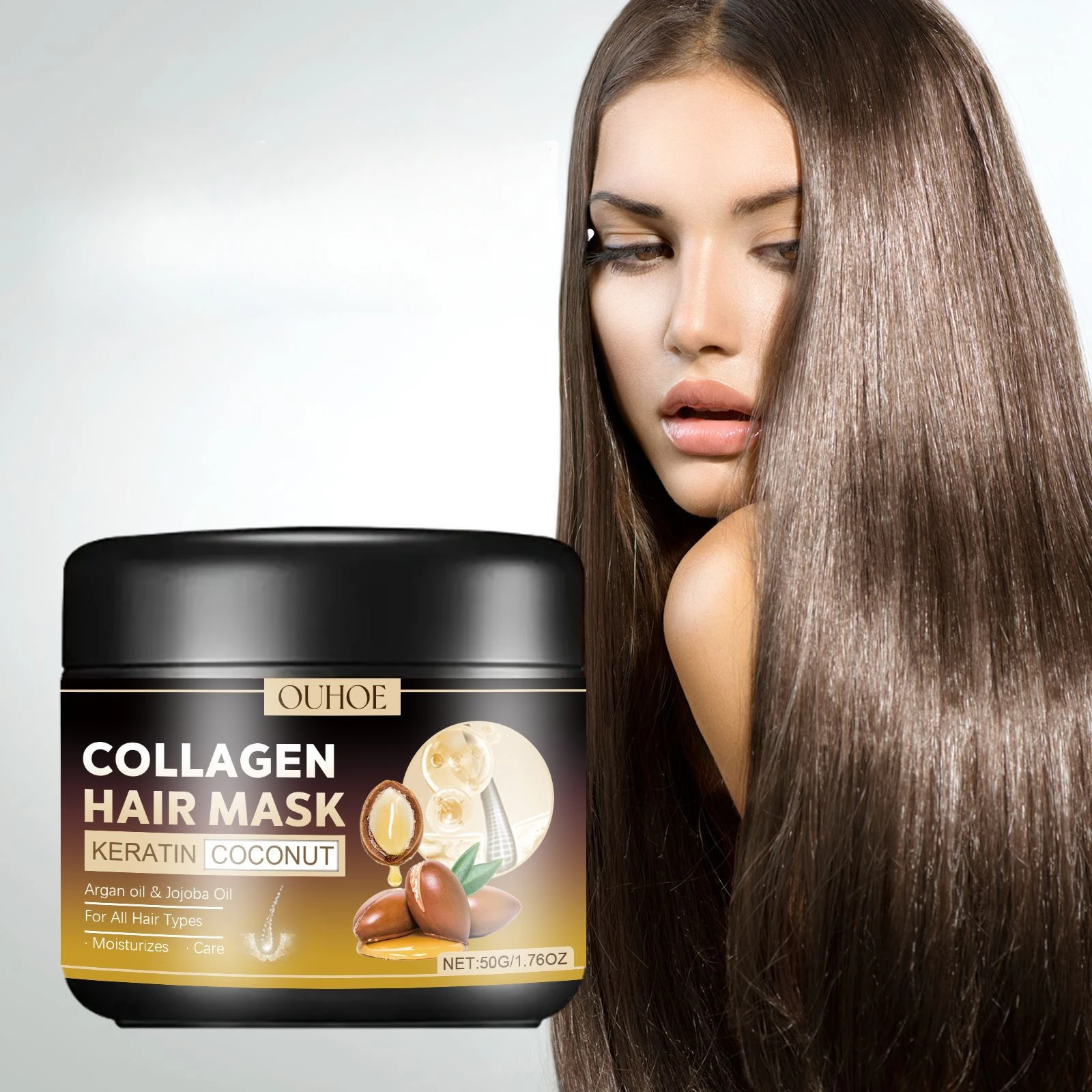 Collagen Hair Mask Repairs Dry and Frizzy Hair, Deeply Moisturizes and Softens Hair, and Provides Hair Care Repair Revitalize