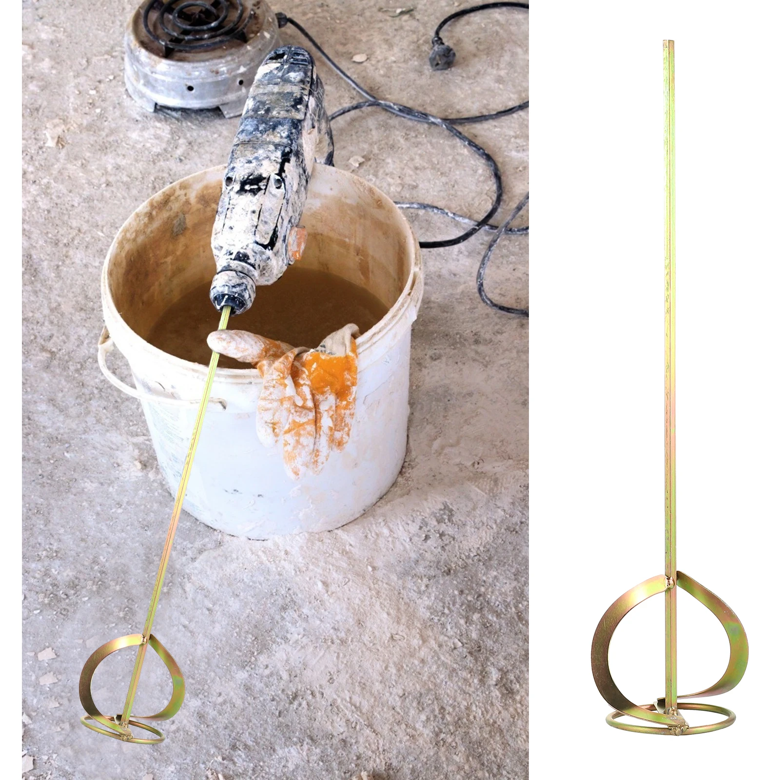 

Corrosion Resistant High Carbon Steel Mixing Rod Stirring Stick for Paint and Mortar Mixer