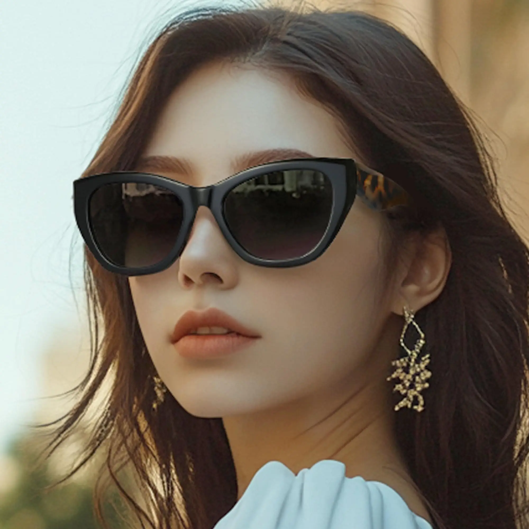 ZENOTTIC  2026 New Square Acetate Polarized Sunglasses Women Thick Frame UV400 Protection Sun Glasses for Ladies Shopping Gift