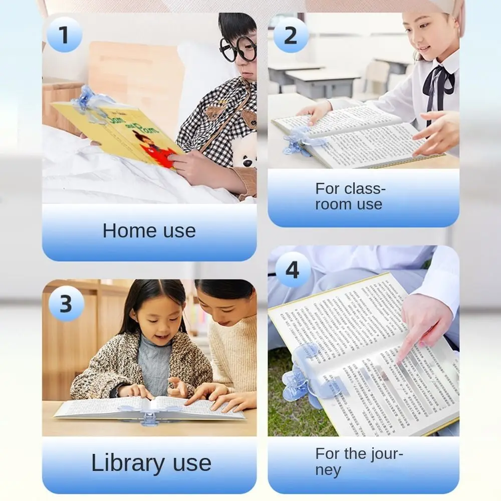 12 °   サポート角度読書補助固定ブッククリップ目に見える滑り止めブックページホルダーポータブル多機能