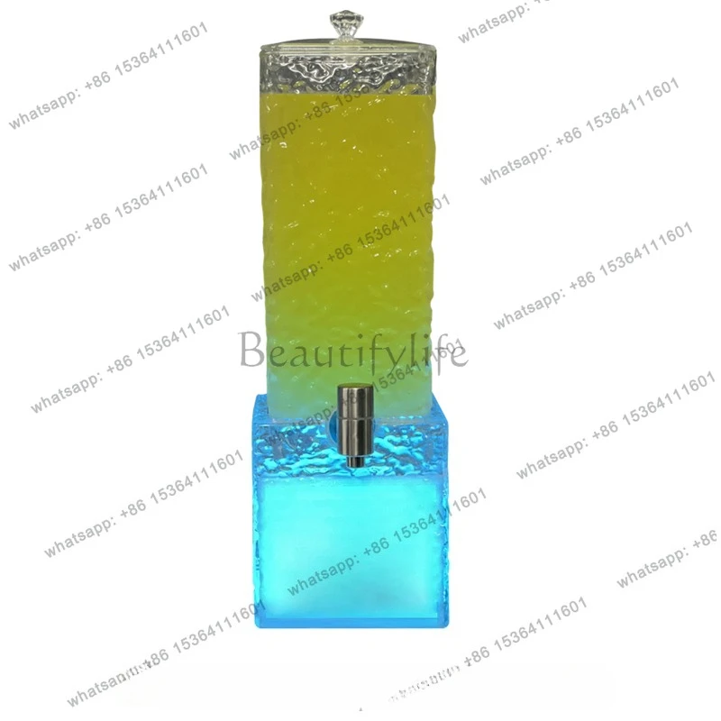3L LED Luminous Beer Cannon Beer Tower Dispenser Outdoor Camping Bar KTV Party Acrylic Unbreakable Ice Buckets With faucet