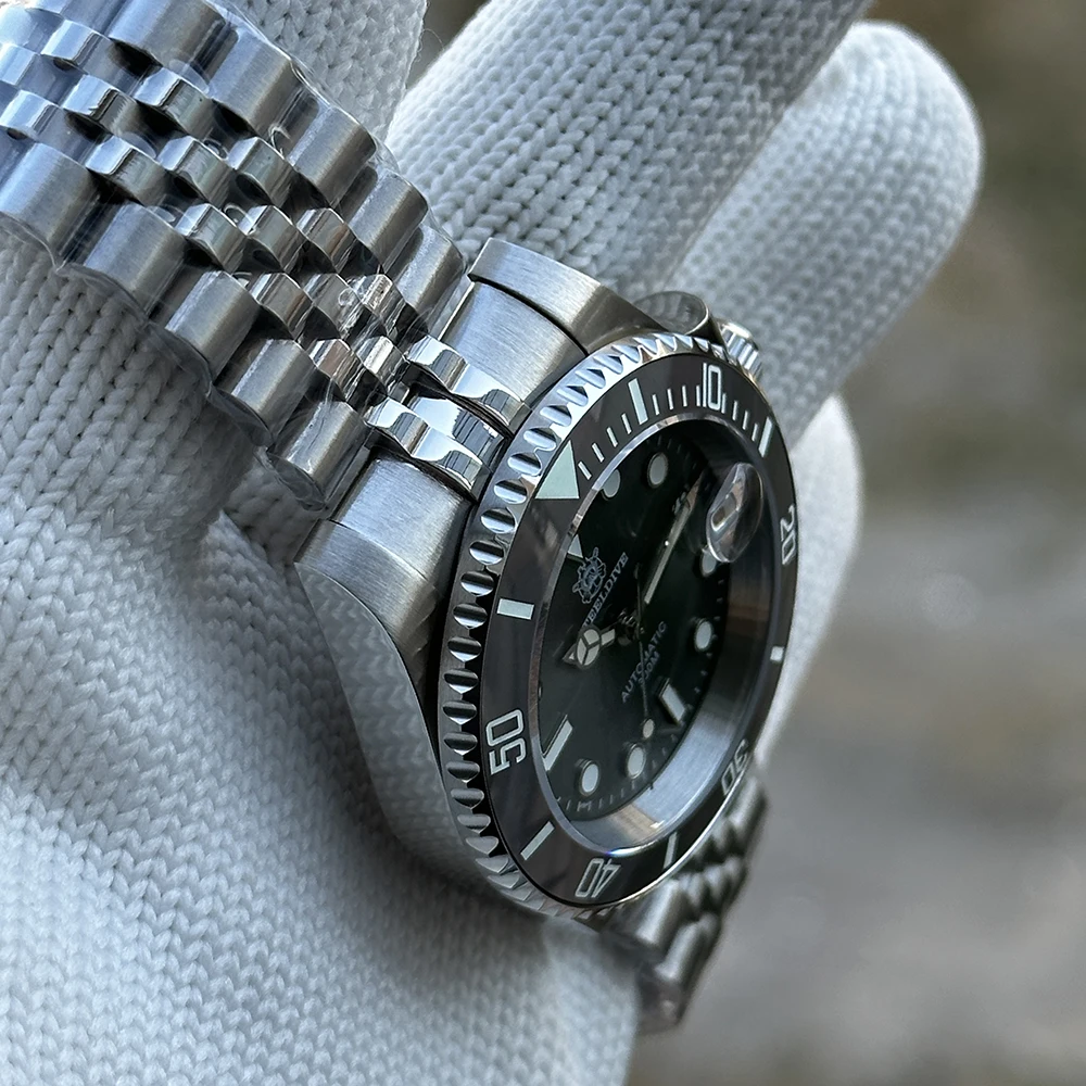 SD1953 Gray Dial Stainless Steel NH35 Watch Steeldive 40.5mm STEELDIVE Brand Sapphire Glass Men Diver Watches  hombre view 5