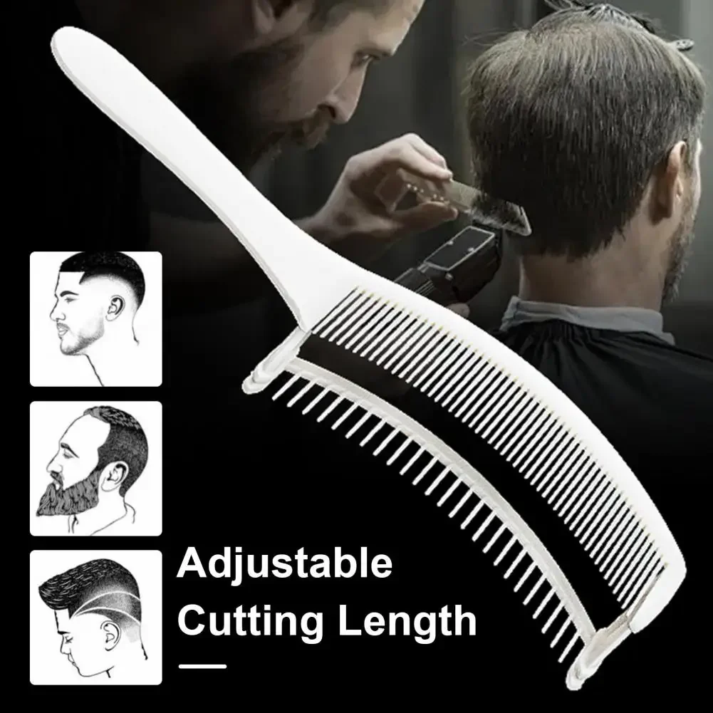 Heat Resistant Barber Fade Combs Curved Positioning Flat Top Comb Hair Cutting Tools for Barbershops