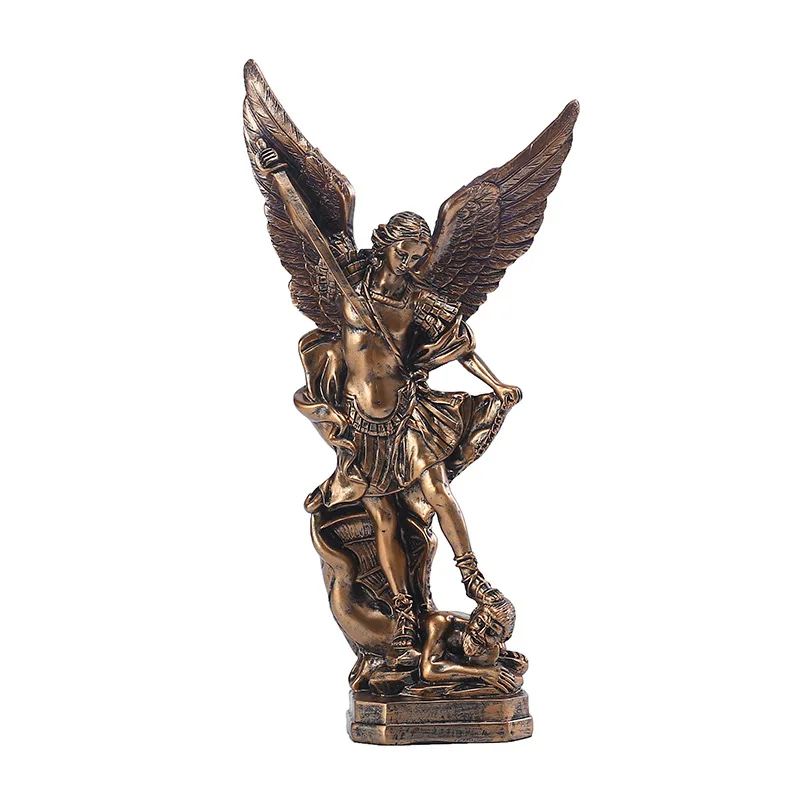 The product can be customized.Classical Bronze Demon Killing Saint Miller\'s Angel Statue Decoration Christmas Gift Resin Crafts