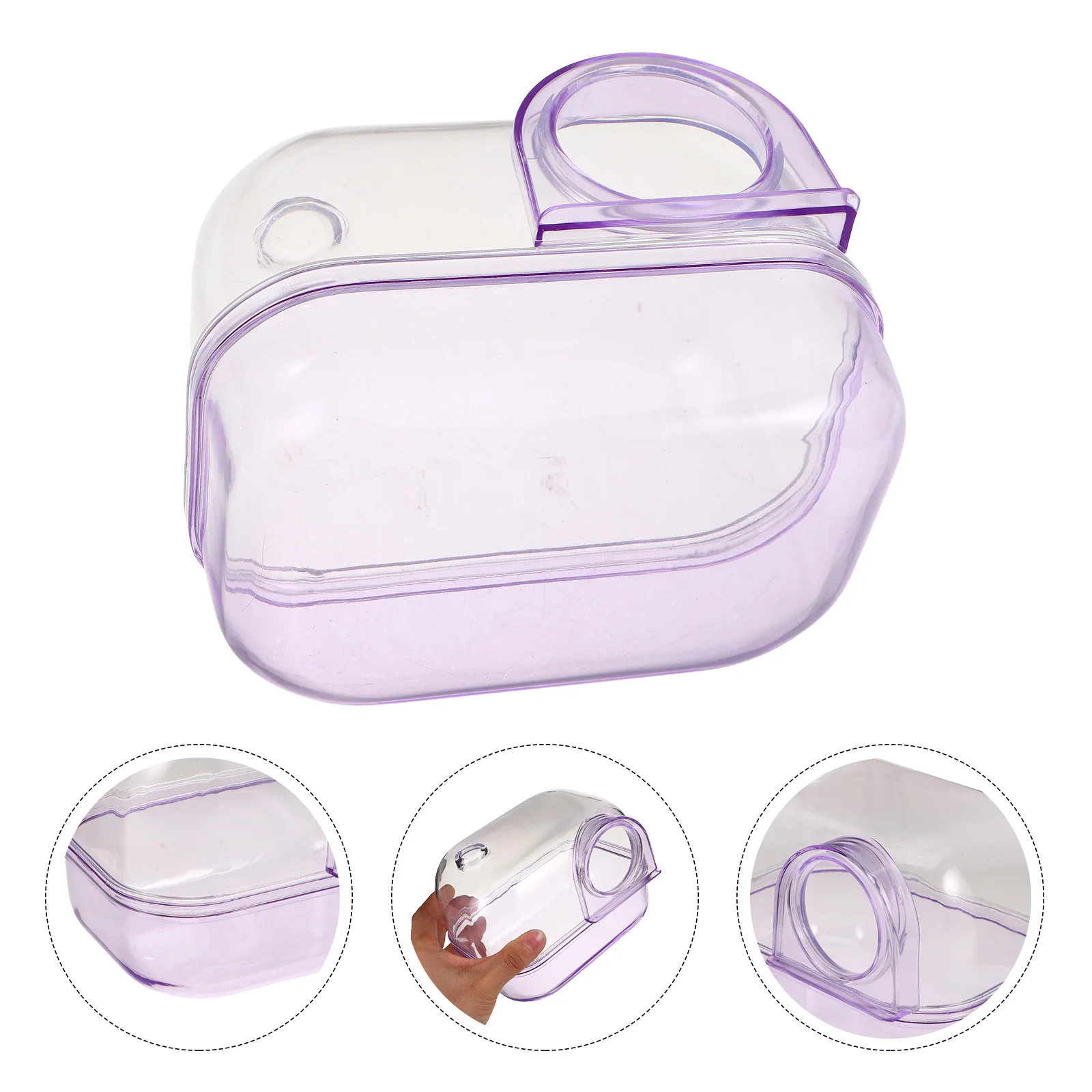 

Pet Bath Tub: Spacious Camera Shape Hamster Sand Bath Container For Small Animal Shower Basin Chinchilla Washroom