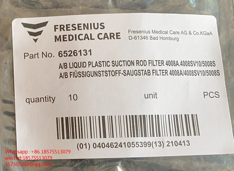 

For Fresenius 5626131 4008 Series 5008 Series Dialysate Suction Rod Filter Ab Liquid Suction Rod Filter Screen New Original