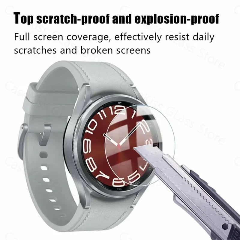 For Samsung Galaxy Watch6 5 4 40/44MM Tempered Glass Screen Protector for Samsung Watch 4/6Classic 42/46/43/47mm Protective Film