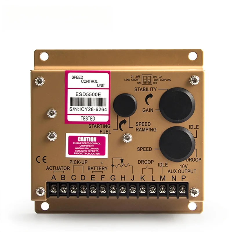 ESD5500E Diesel Generator Speed Governor, Engine Actuator, Magnetic Speed Sensor, DC Engine Control Board, Genset Spare Parts