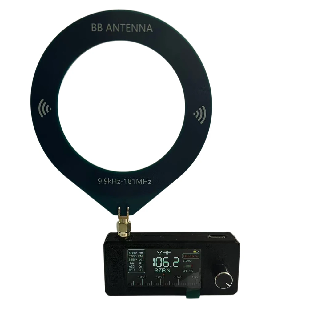 راديو صغير SI4732 0.5-108 ميجا هرتز راديو محمول LSB USB AM FM جيب 1.9 بوصة IPS شاشة جميع الموجات راديو استقبال HF SW MW VHF راديو