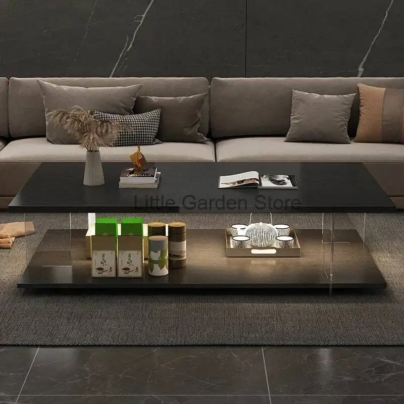 Style Modern Acrylic Design Coffee Table Minimalist Small Coffee Table Living Room Decoration Mesa Posta Entrance Furniture