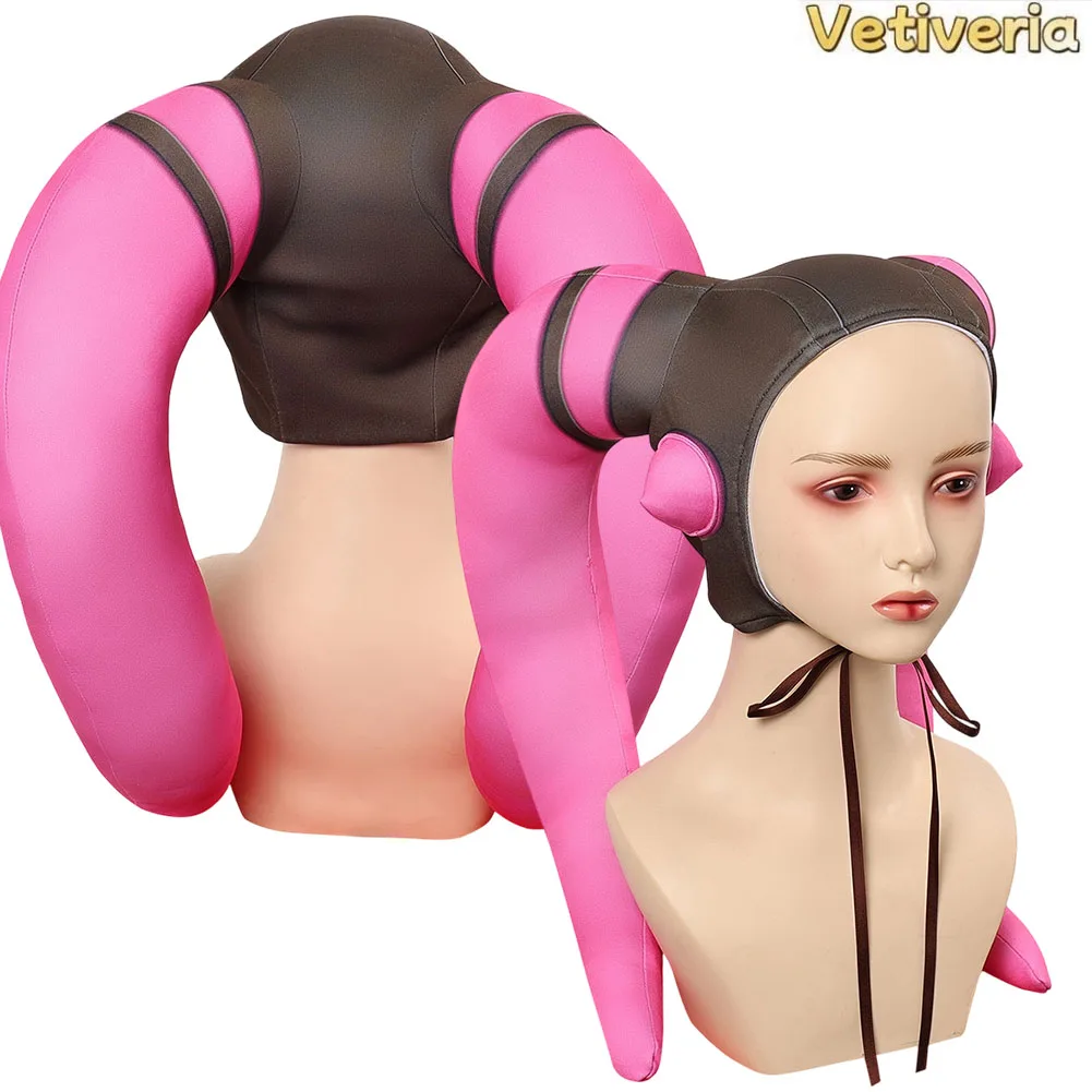 Disfraz Izara Cosplay Pink Hat Headgear Costume Accessories Movie Fantasy Headwear Roleplay Props Women Halloween Carnival Suit