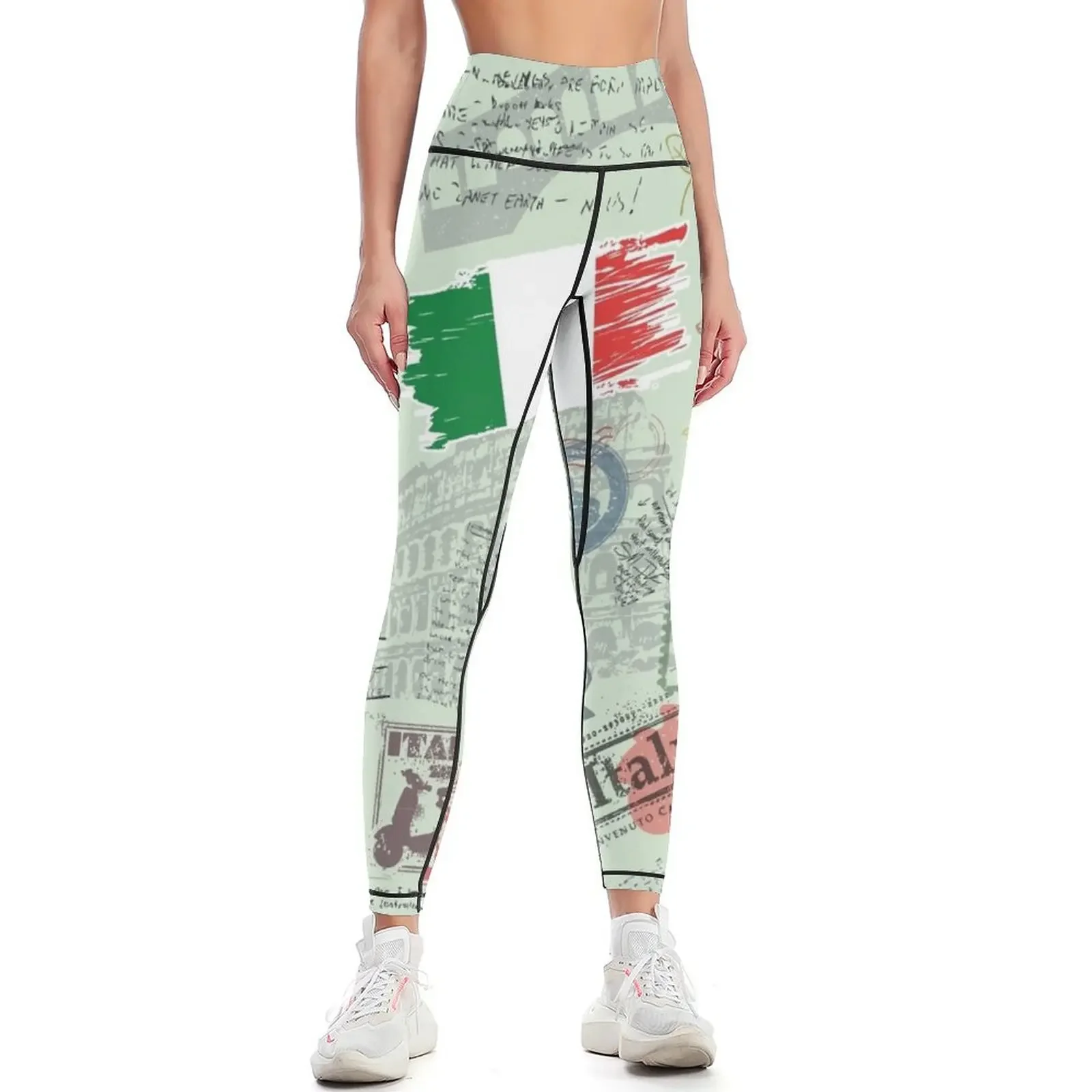 world Travel - Italy - Design Leggings gym's clothing fitness set gym trousers sportswear gym Womens Leggings