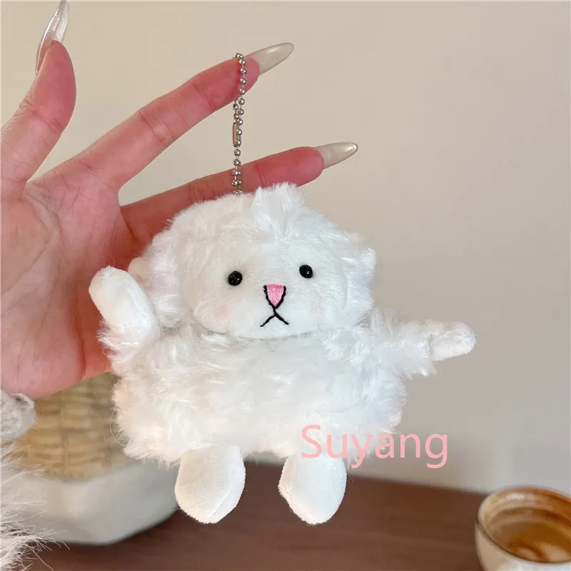 Cute Mini Sheep Plush Pendant Backpack Earphone Cases For Airpods 4 3 2 1 Pro Pro3 Pro2 Case Soft Protective Headphone Box Cover