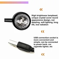 Mini 10 Modes USB Voice Control Colorful 5V Projector Ambient Lighting Living Room Decoration Bedroom Background Photography 5