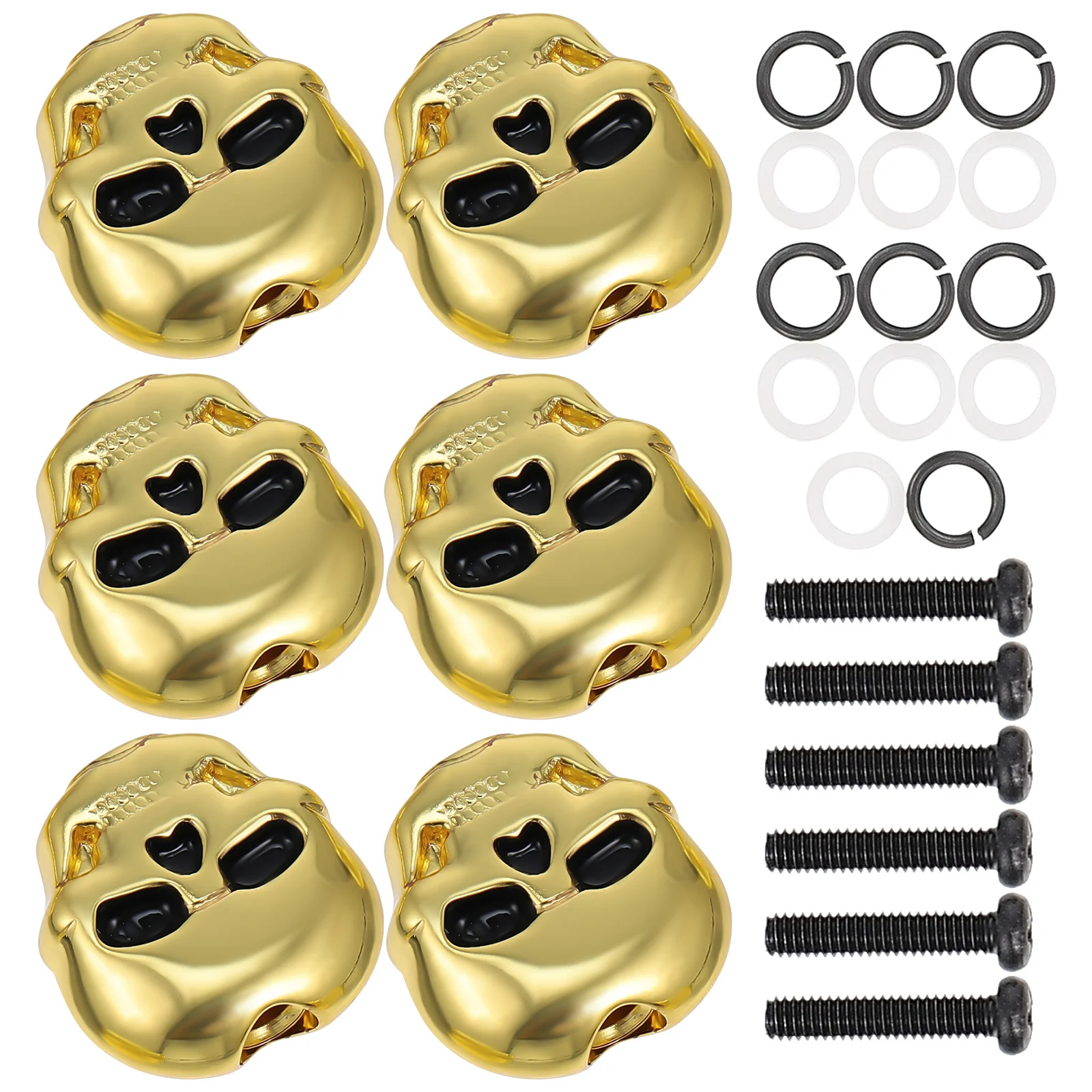 

6Pcs Lightweight Portable Guitar Tuning Pegs Reliable Metal Body for Multiple Jobs on Guitars Bass String Tuning Peg