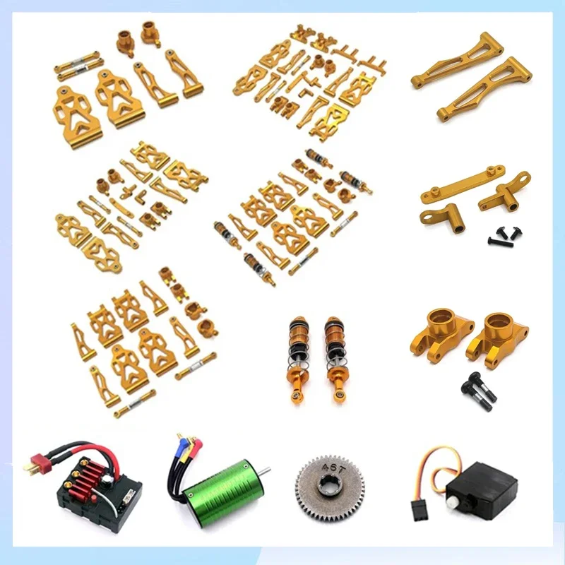 SCY 16101 16102 16103 16201 16101 Pro JJRC Q130 Pro RC Car 1:16 Gold Upgraded Metal Spare Parts Model 4WD/Original Spare Parts