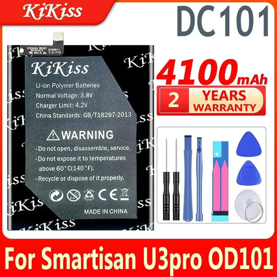 

Аккумулятор KiKiss 4100 мАч DC101 для Smartisan U3pro OD101 OD103 OD105 OS103 OS105, батареи большой емкости