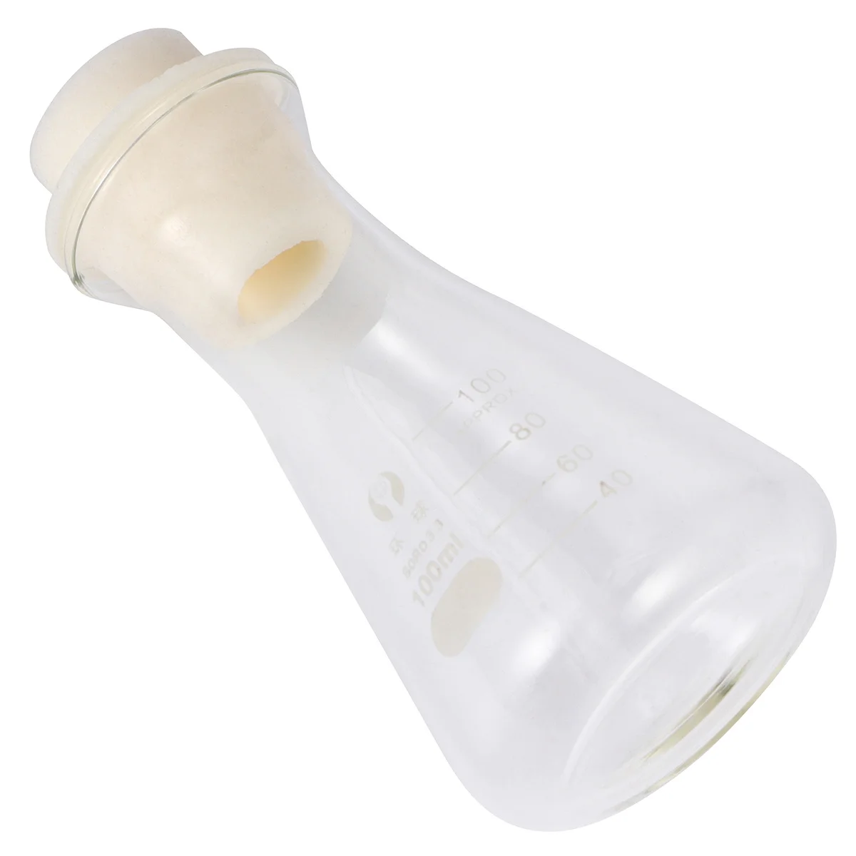 

1Pcs Conical Glass Flask Eco Friendly Durable Odorless Chemistry Lab Students Experiment Standard Capacity Wide Mouth Cork