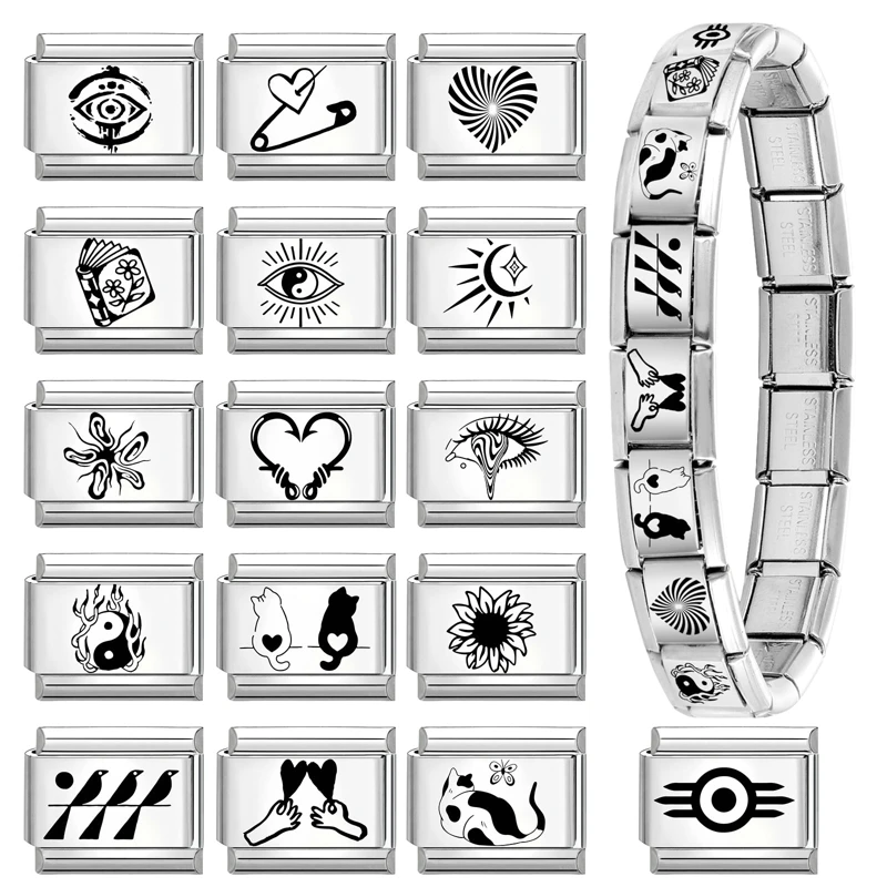 Breloques italiennes pour animaux de compagnie, chats et chiens, adaptées au Bracelet en acier inoxydable de 9MM, pour femmes et hommes, fabrication de bijoux, DIY, nouvelle collection