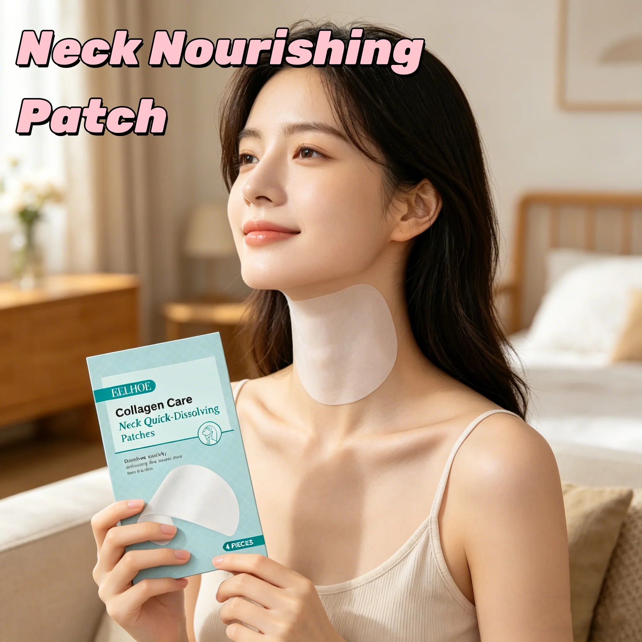EELHOE Collagen Neck Patches Anti Wrinkle Firming Lifting Neck Mask Moisturizing Brighten Skin Reduce Fine Lines Aging Neck Care