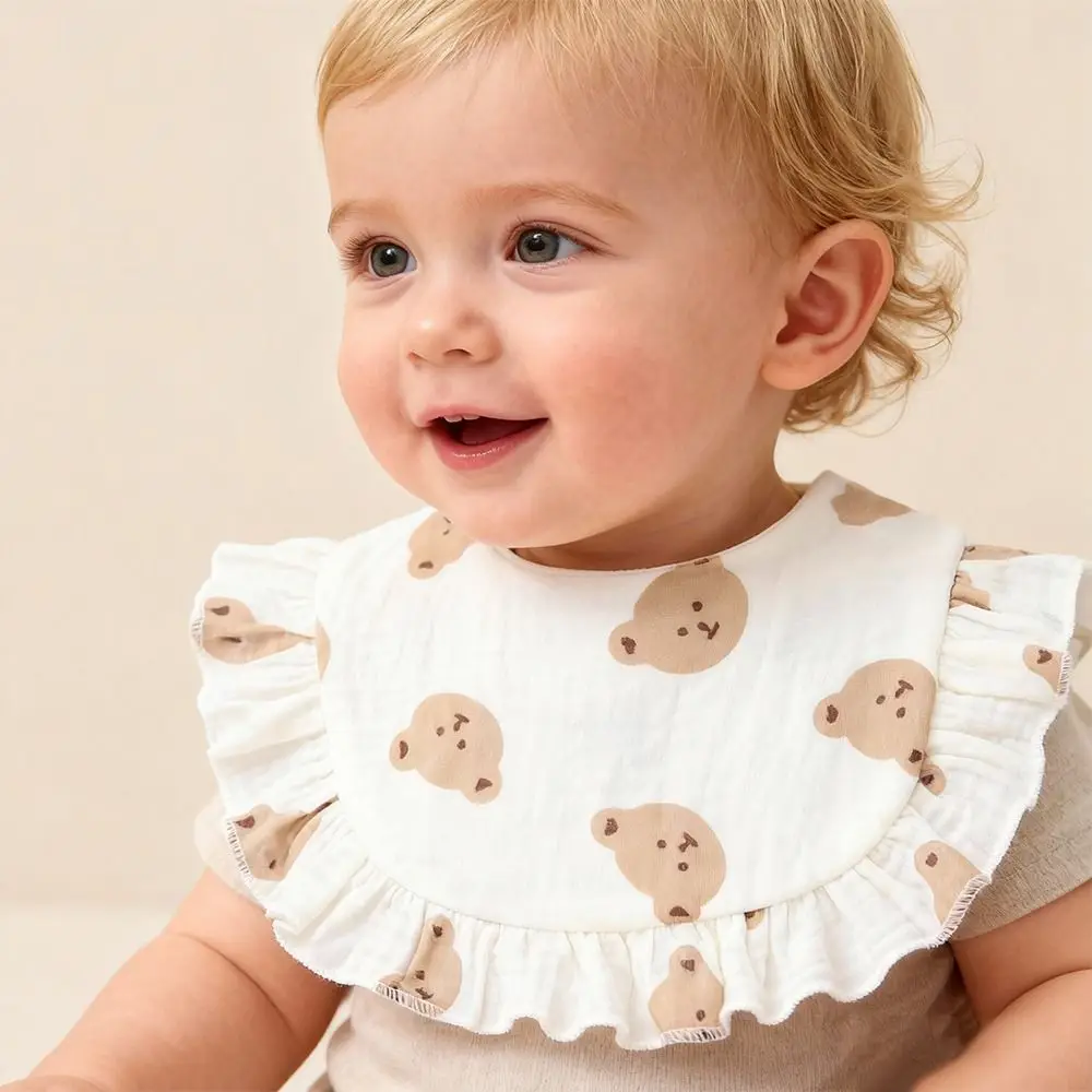 

Useful Cotton Newborn Bibs Colorful Soft Material Baby Feeding Bib Absorbent Drool Bandana 0-24 Months