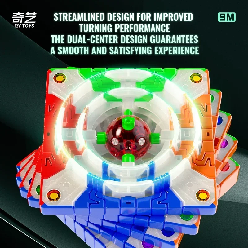 [CubeFun] QiYi 9x9x9 Cubo di velocità magnetico magico Senza adesivo Puzzle professionale Fidget Regali per bambini Giocattoli