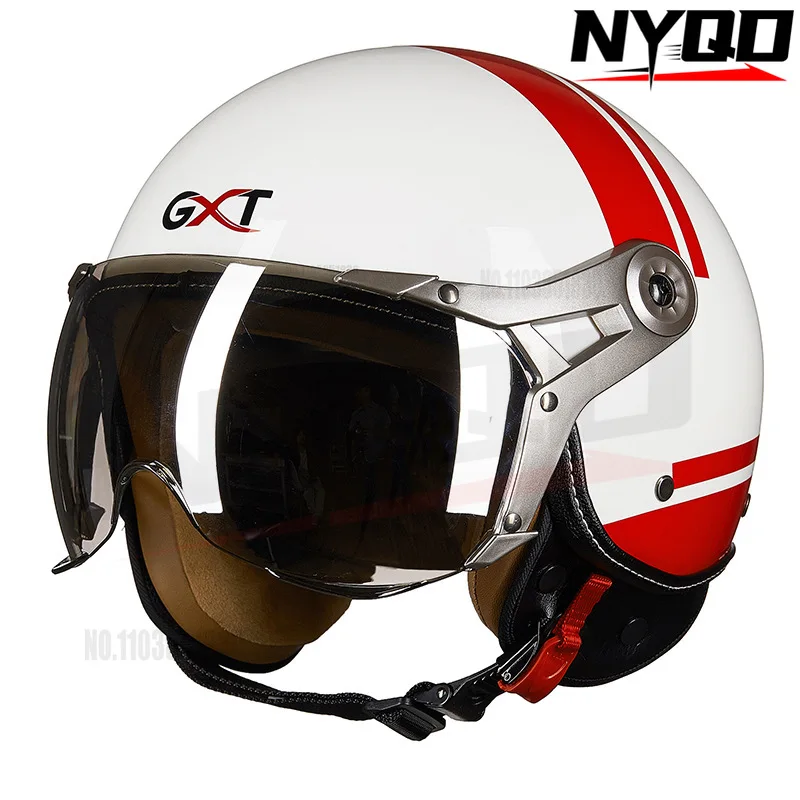 GXT electric scooter helmet half helmet overlay retro helmet for men and women in all seasons casco moto  헬멧반모 cascos para moto