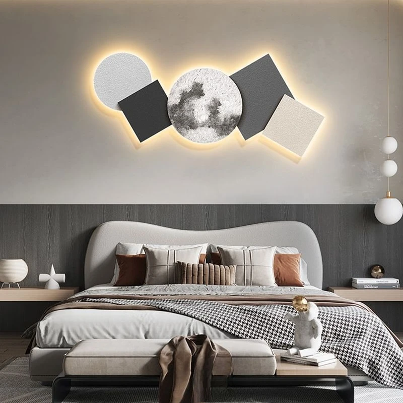 Modern abstract light luxury sandstone texture painting wabi sand wind sofa background wall painting 3d three-dimensional mural
