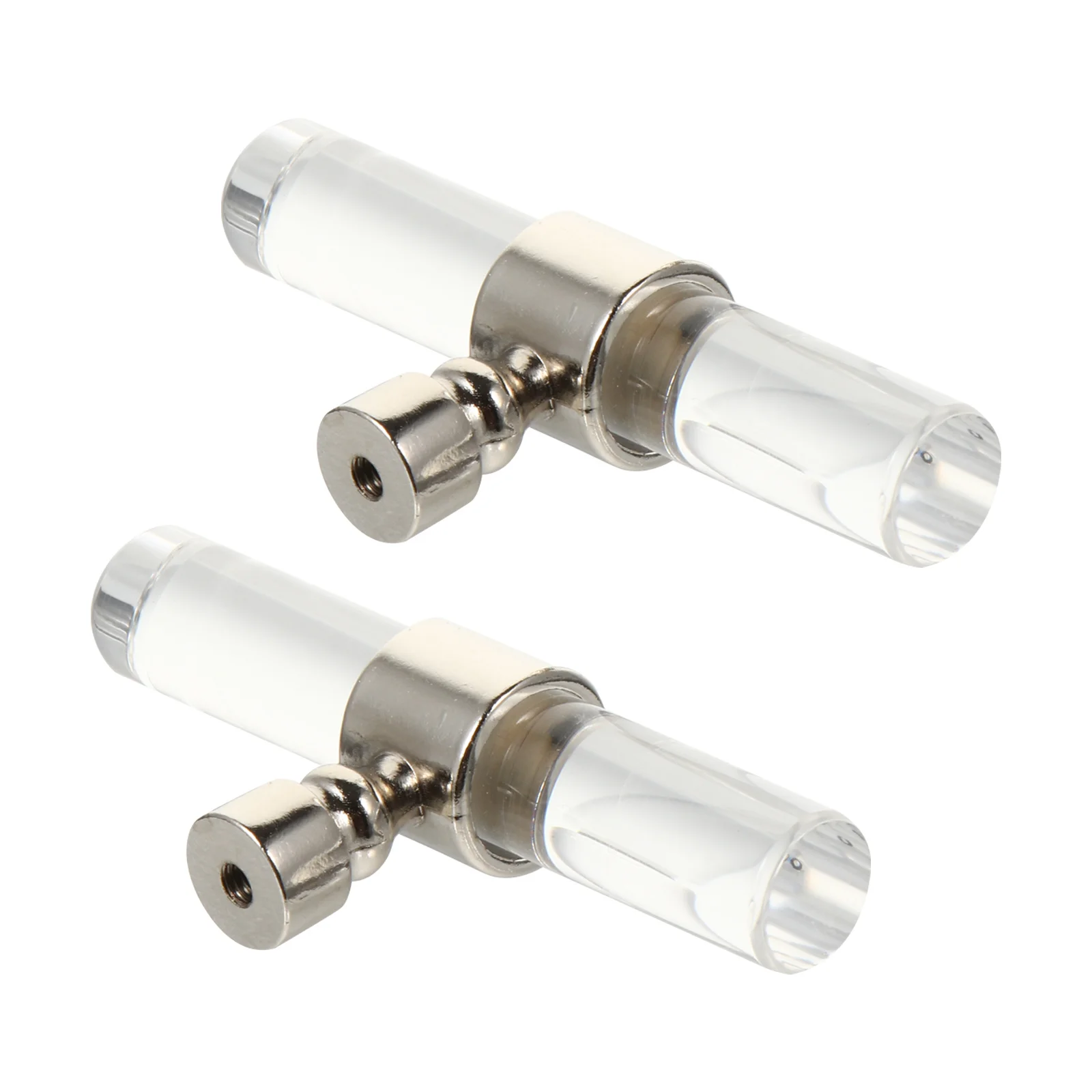 2 pçs puxadores de armário acrílico forma redonda cristal claro gaveta durável puxa maçanetas de porta de substituição