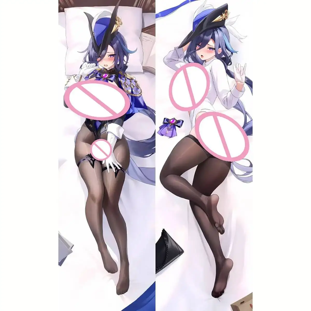 Dakimakura аниме Clorinde Genshin Impact большая грудь двухсторонний принт наволочка для тела в натуральную величину наволочка для взрослых подарок