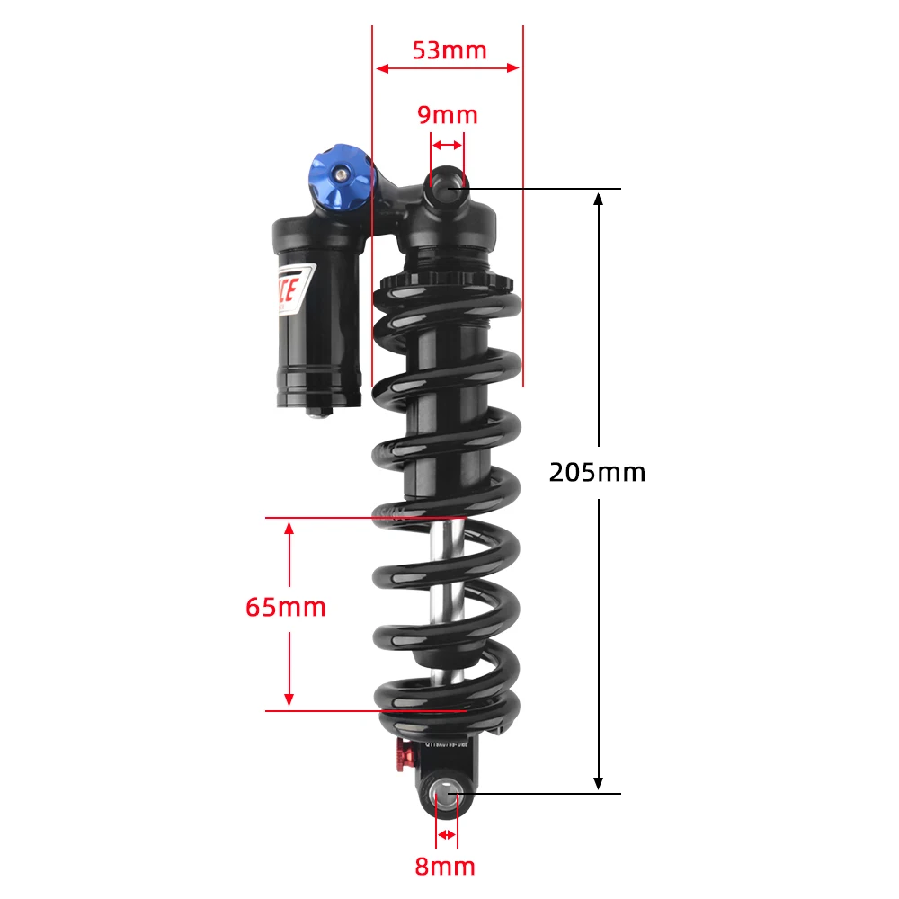 

FASTACE BDA73RV 205*65mm 450lbs Rear Shock Absorber for FOX/Formula MOD Spring for Mountain/Enduro/Bicycle Shock Absorber