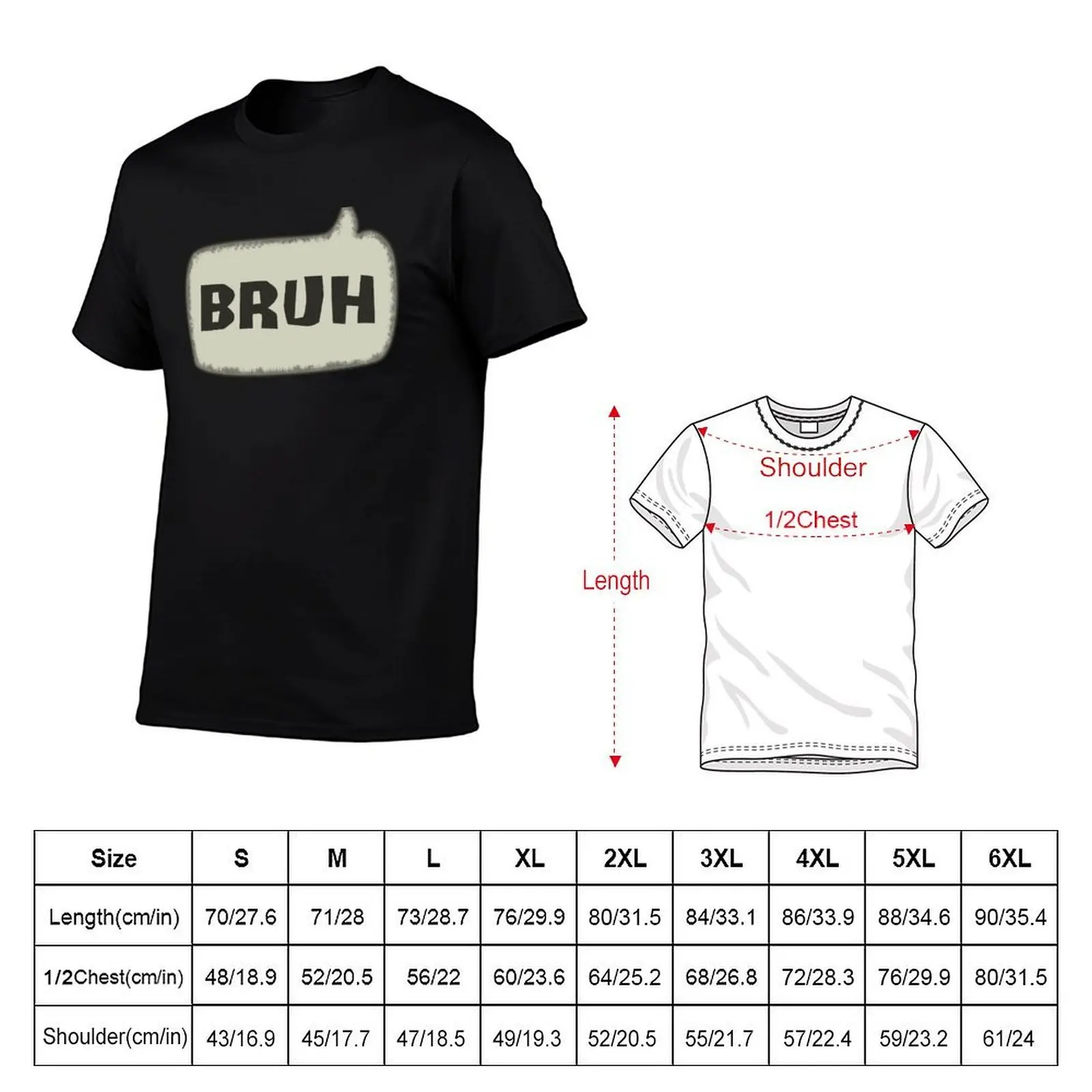 Bruh Speech Bubble T-Shirt Luxury man hippie clothes mens graphic t-shirts big and tall