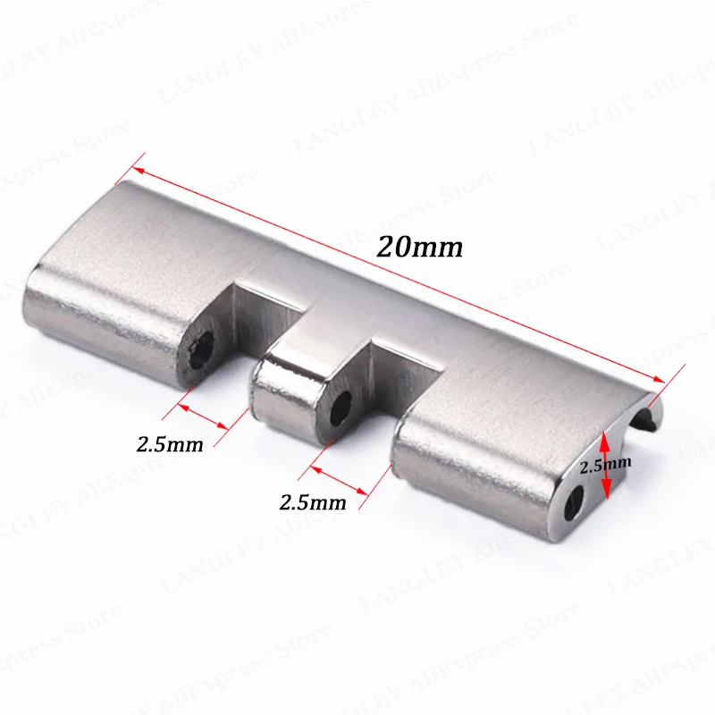 Curved End Link for Seiko SKX009 SKX007 for Jubilee for Oyster Band Connector for Rolex Stainless Steel Adapter 2pcs 20mm 22mm