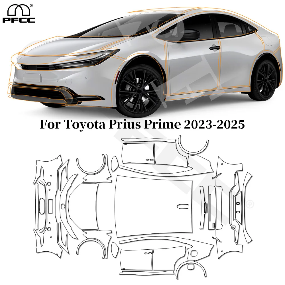 

Для Toyota Prius Prime 2023-2025 защитная пленка для краски из ТПУ, защита от царапин, прозрачный бюстгальтер для кузова автомобиля, предварительно вырезанный, устойчивый к PPF, невидимый комплект