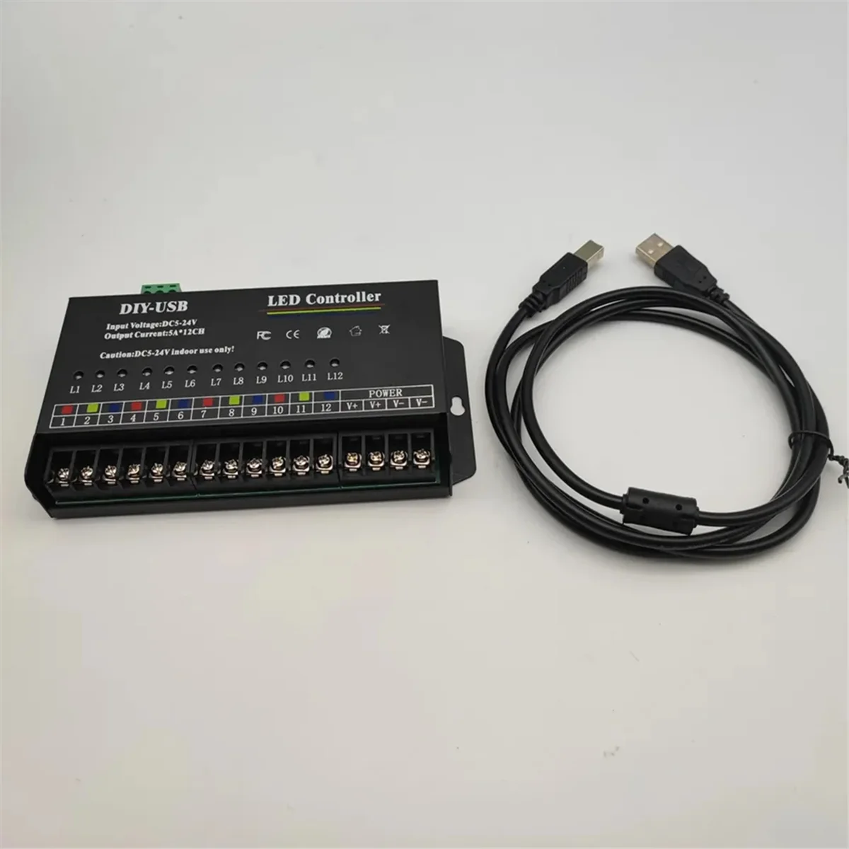 Controlador de programación autónoma, dispositivo USB programable de 12 vías, LED, RGB, para Módulo de tira 3528 5050