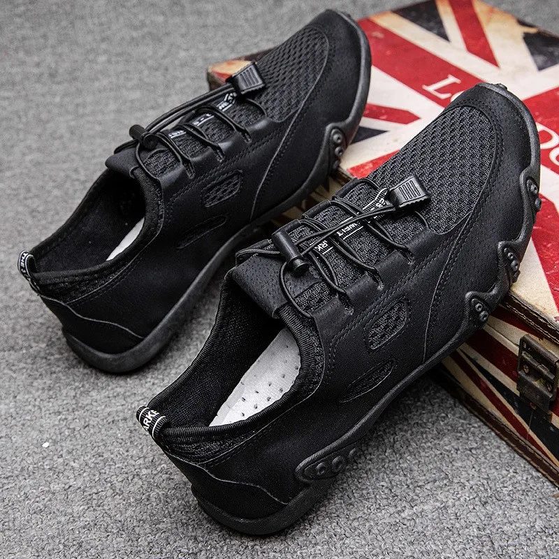 Men\'s new spring summer driving shoes net face flats shoes breathable trend men\'s slip on casua loafersl shoes M1019