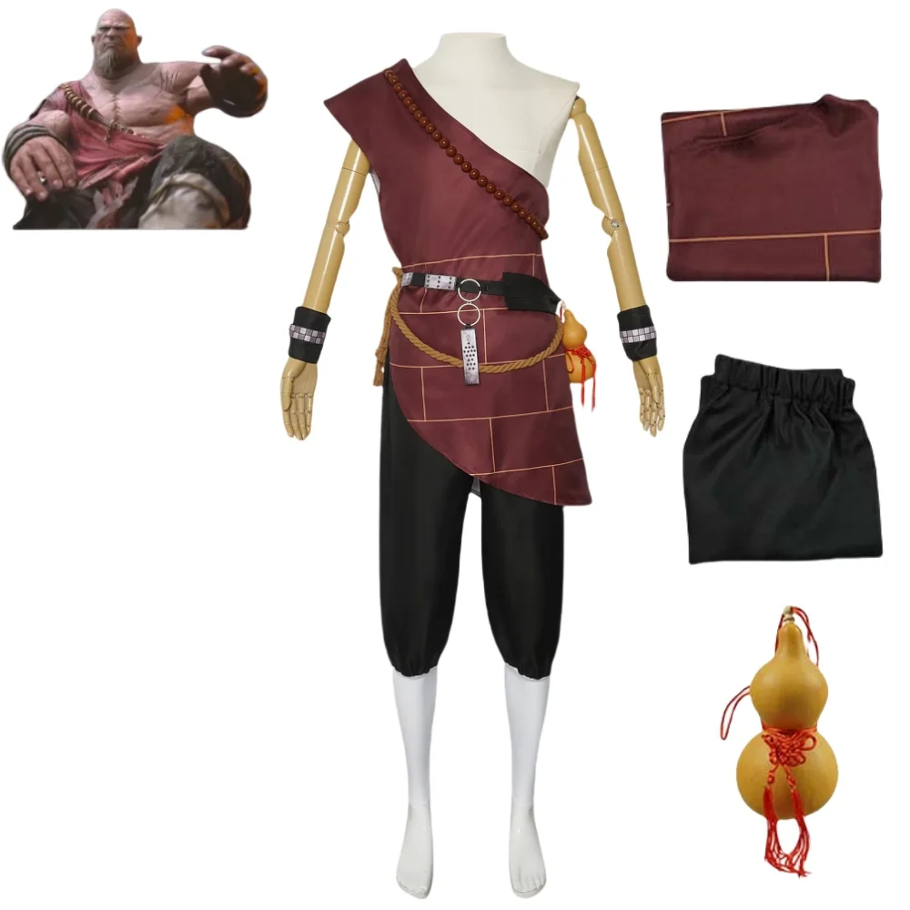 Black Bear Spirit Cosplay Costumes, Black Myth, Wukong Game, Halloween Convocation Stage, Golden Calabash Brick-Red Costumes