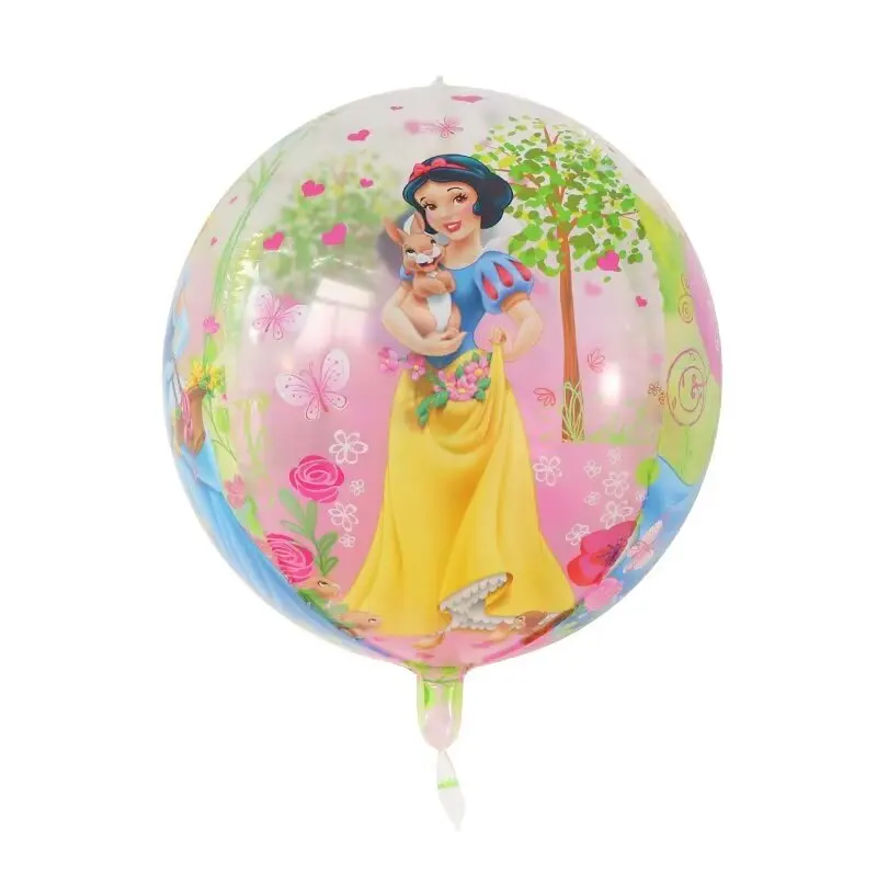 4D Ball Mermaid Princess Snow White Shape Pattern Balloon Girl Birthday Party Decoration Wedding Decoration Little Girl Baby Toy