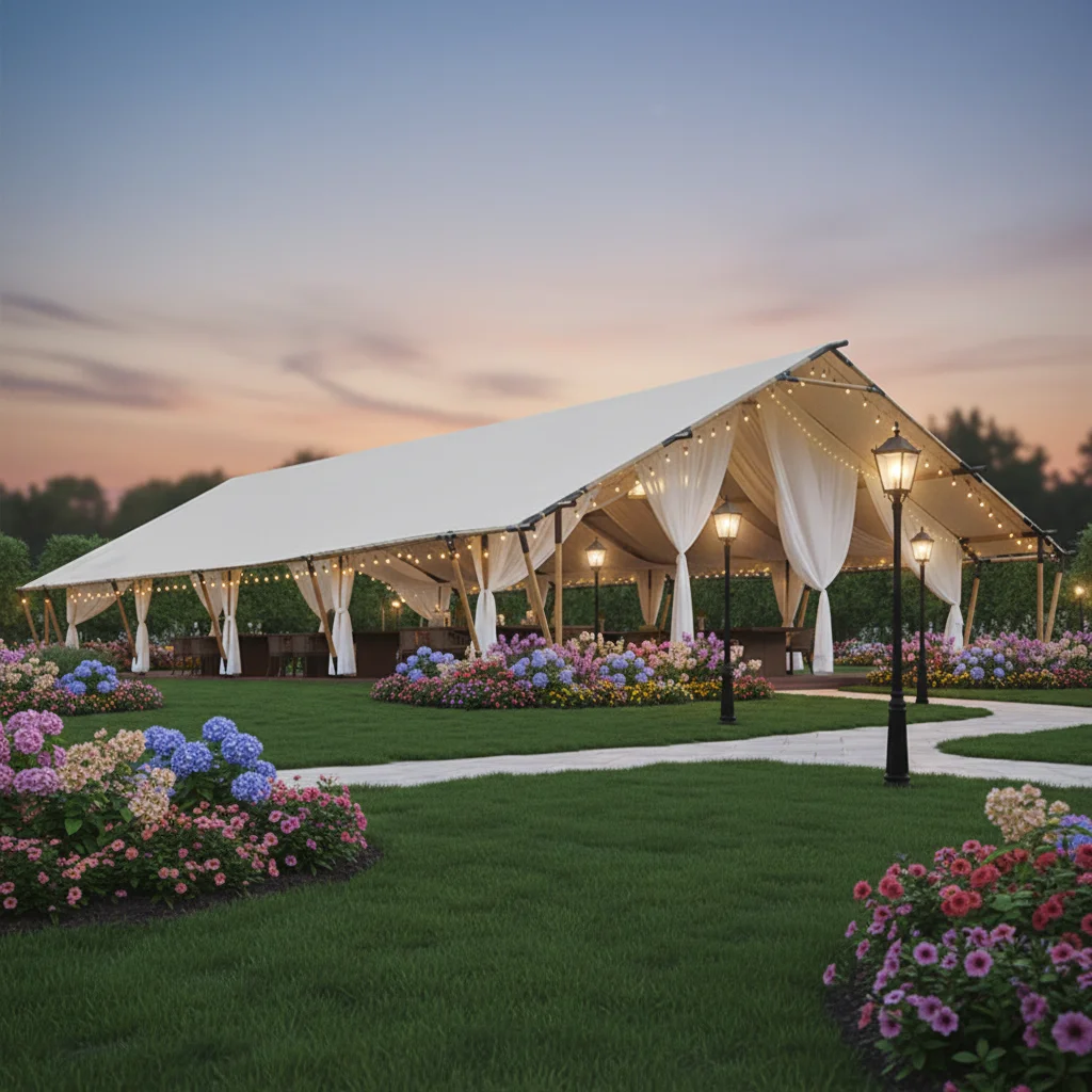 Tent,European Hotel Wedding Exhibition White Ice Silk Manual Construction Door Curtain Party