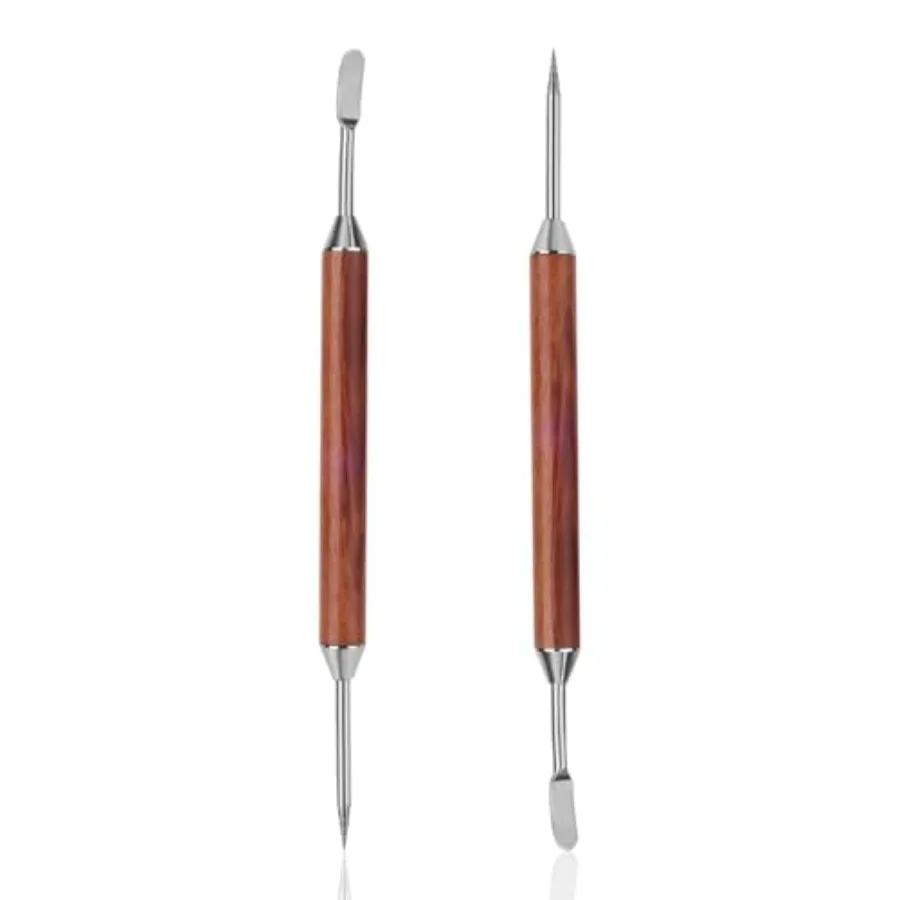 

2pcs Latte Art Pen, Stainless Steel Coffee Drawing Tool with Wood Handle Double-Ended Coffee Carving Needle Cinnamon Pen Barist