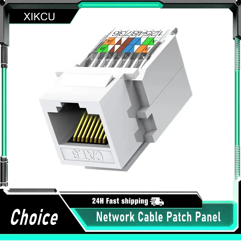 

RJ45 Network Module No Need To Use Category 6 Gigabit Network Socket Comprehensive Wiring Crystal Head Network Cable Patch Panel
