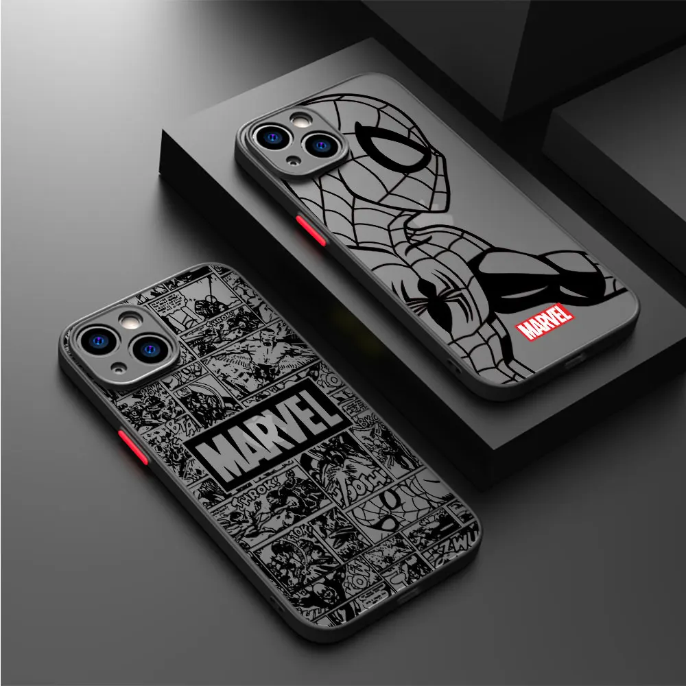 Étui Marvel Spider Man pour Samsung, Capa transparent, A73, A72, A53, A52, A51, A42, A33, A32, A31, A30, A23, A22, A14, A13, A12, A05, A04, 4G, 5G