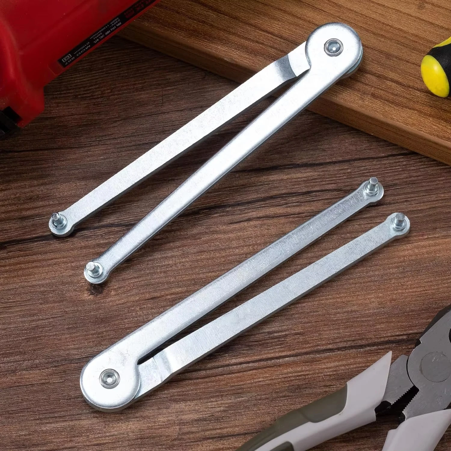 Universal Adjustable Angle Grinder Wrench Pin Hand Pliers round Nuts 4mm/0.15in Suitable for Grinders Tool Accessory