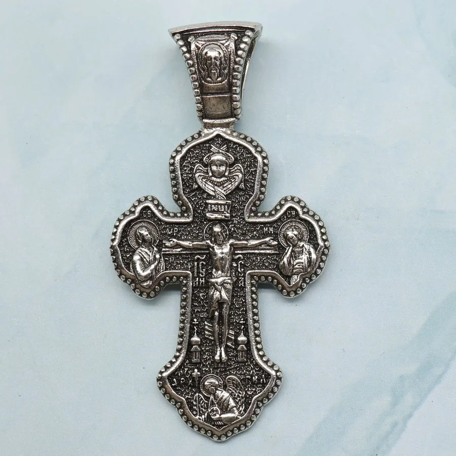 Buy 4 Get 1 Free 50x26mm 7.6g Highly Recommend Orthodox Cross Archangels Saints Prayer Stainless steel Pendant