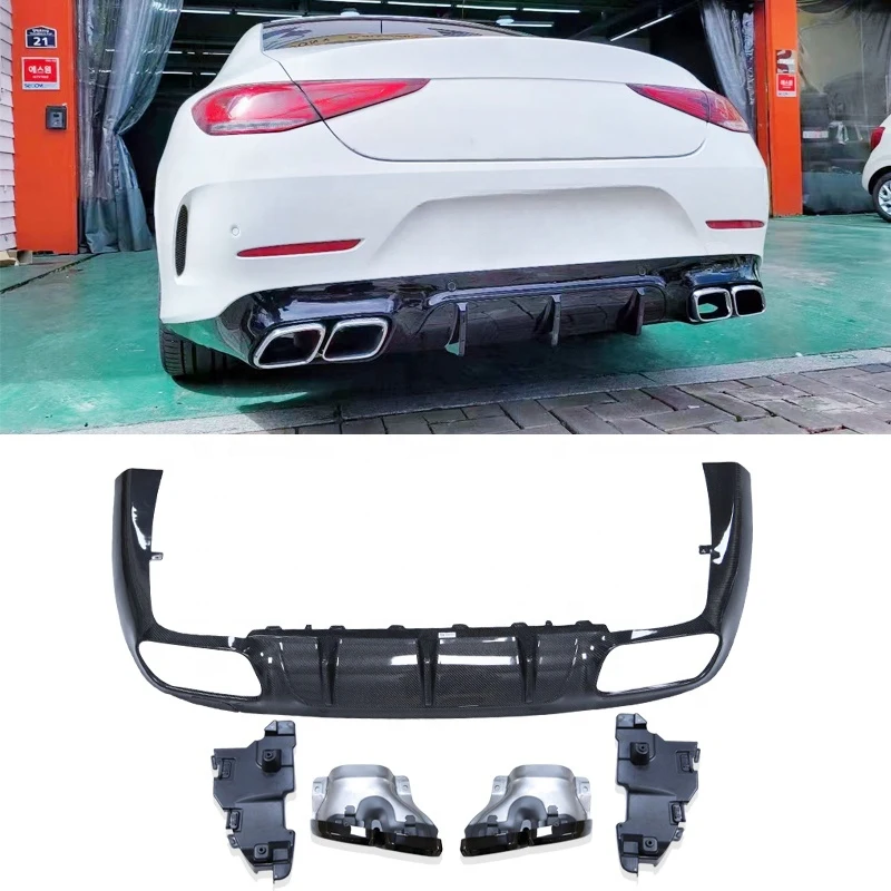 

Carbon Fiber C257 Rear Bumper Lip for CLS400 CLS550 CLS63 Sedan20 18-2021