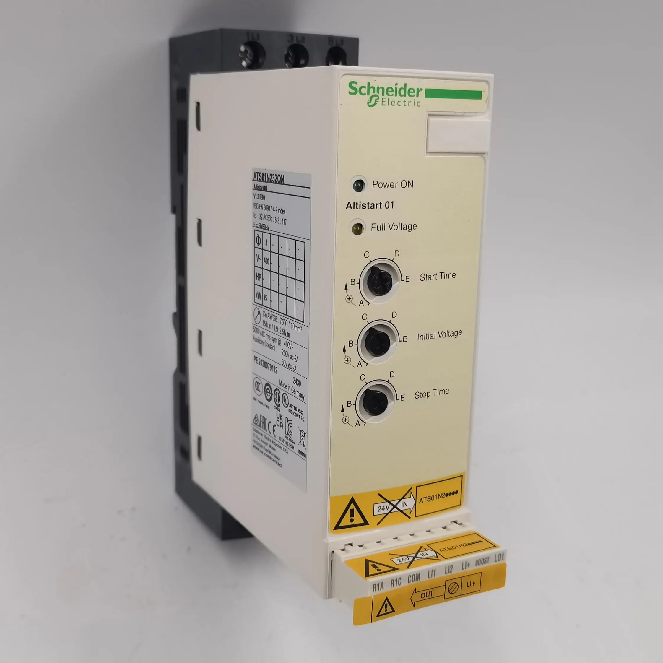 Avviamento morbido per motore asincrono Altistart Serie 01 ATS01 32A da 380 a 415 V 15 kW per apparecchiature petrolchimiche