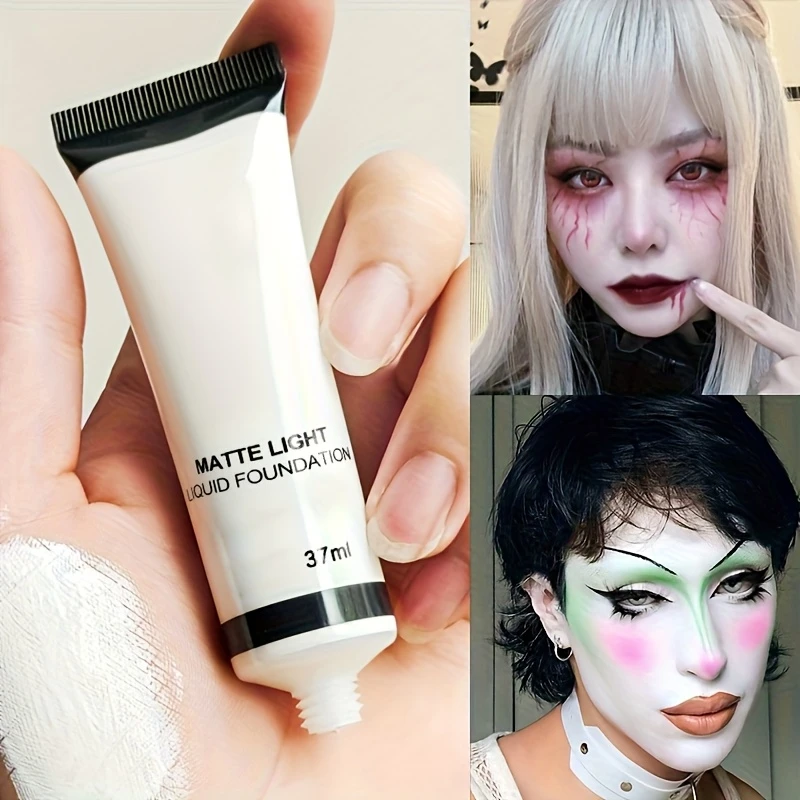 Mélange de fond de teint, Toner liquide, blanc clair mat, mélange de fond de teint liquide blanc pur, maquillage éclaircissant pour Festival de Cosplay