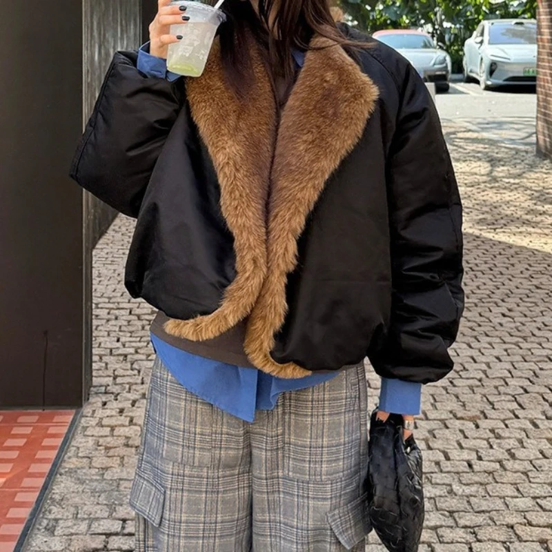 

Street wear Style Casual Warm Flight Suit Cotton Jacket For Women's Fashion Personality Trend Winter Comfortable Cotton Clothing