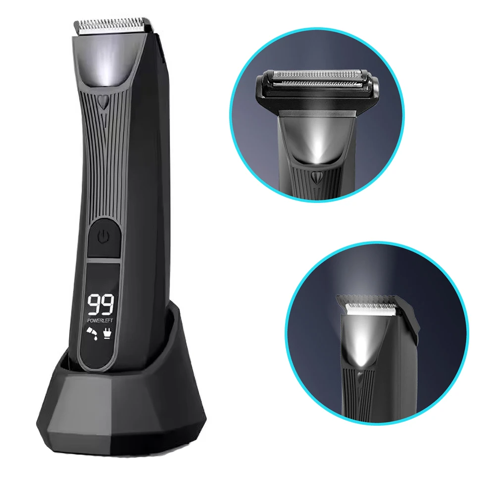 IPX 7 Electric Groin Trimmer for Men Body Hair Trimmer Ball Shaver Body Groomer Beard Grooming Kit Pubic Hair Trimmer
